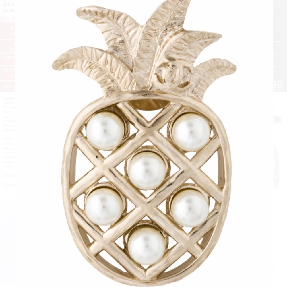 Sold on another site Chanel Pineapple pearl Brooch